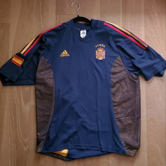 Adidas Spain 2002/2003 Third Football Shirt Soccer Jersey Size XL Blue España - Picture 1 of 10
